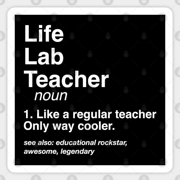 Life Lab Teacher Definition Career Defined Job Gift Magnet by Inspire Enclave